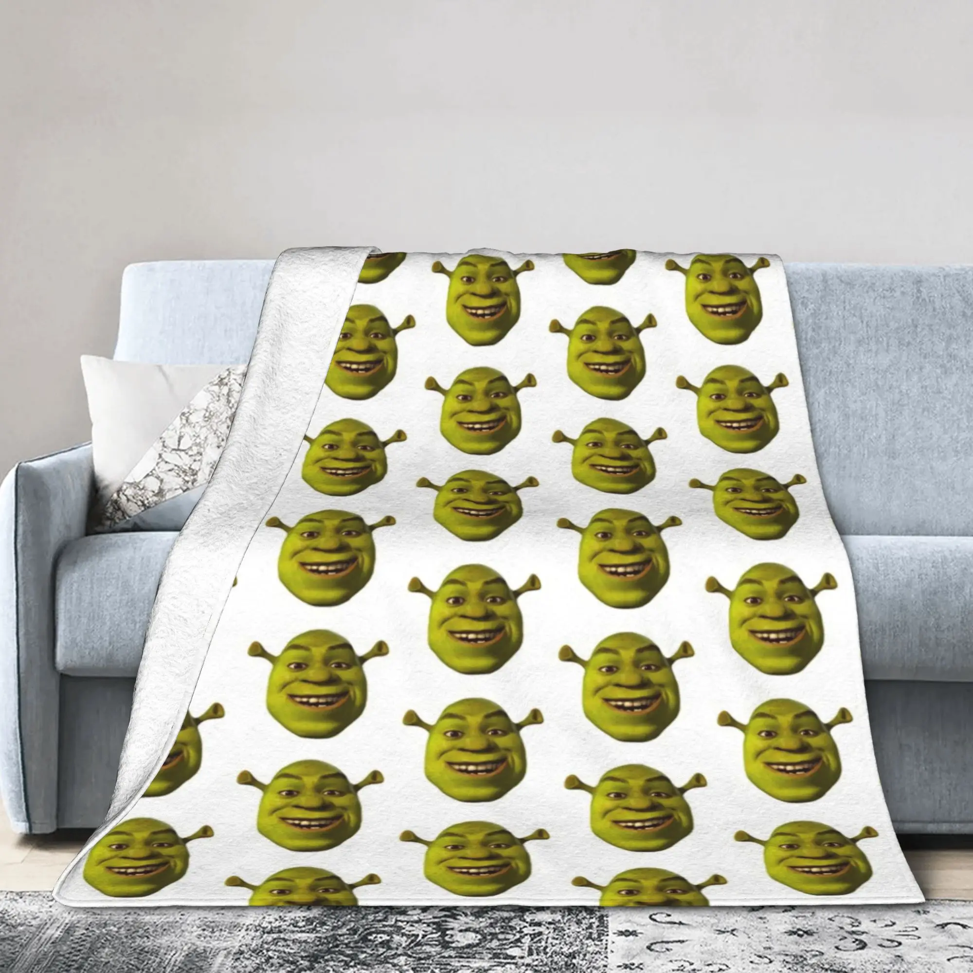 Small Shreks Blanket   Plush Throw Blankets Bedroom Sofa Portable Ultra-Soft Warm Bedsprea