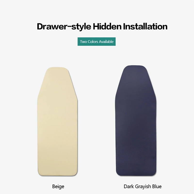 Compact Retractable Hidden Ironing Board With Smooth Damping Buffer For Closet Cabinet Rotating Iron Stand Pull Out Folding