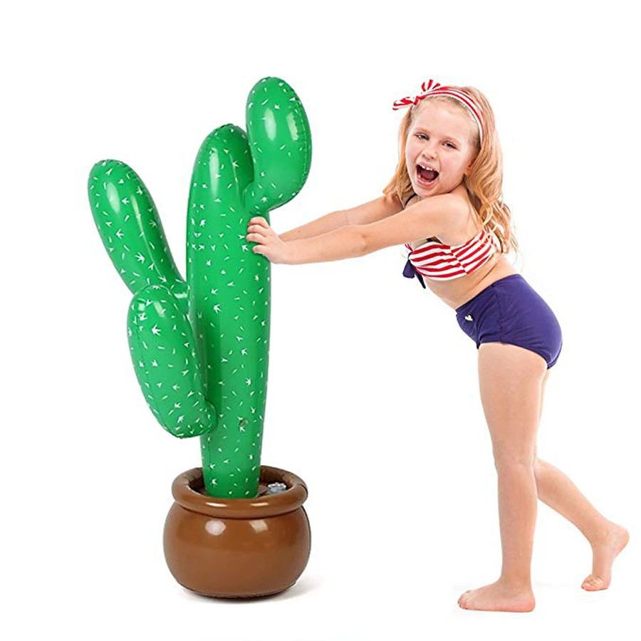 2Pcs Lightweight Air Inflatable Cactus Coconut Tree Home Pool Outdoor Party Decoration Props Inflatable Tree Decor