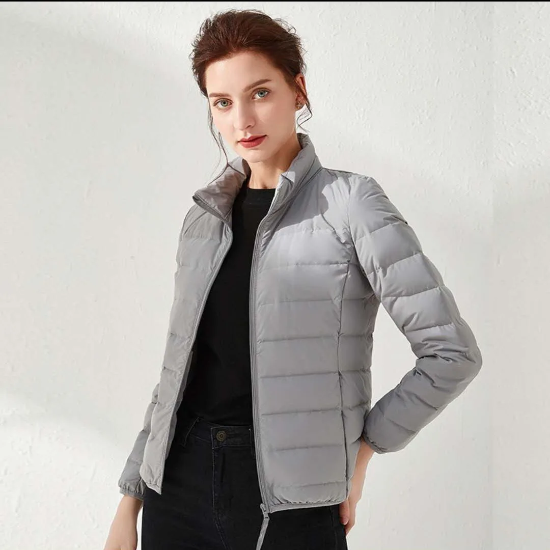 MRMT 2024 Brand New Women's Seamless Thin Down Jacket Lightweight Short Stand Collar Outdoor Sports Large Size Jacket