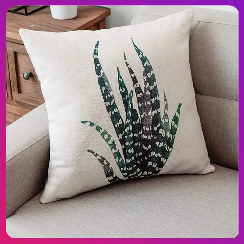 

ABKL-Plant Throw Pillow Covers Decorative Cotton Linen Square Outdoor Cushion Cover Sofa Home Pillow Covers