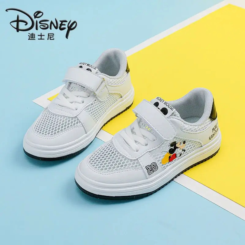 Mickey Mouse Children's Shoes Real Photos Boys White Shoes 2024 Summer New Joker Breathable Girls Shoes Children's Sneakers