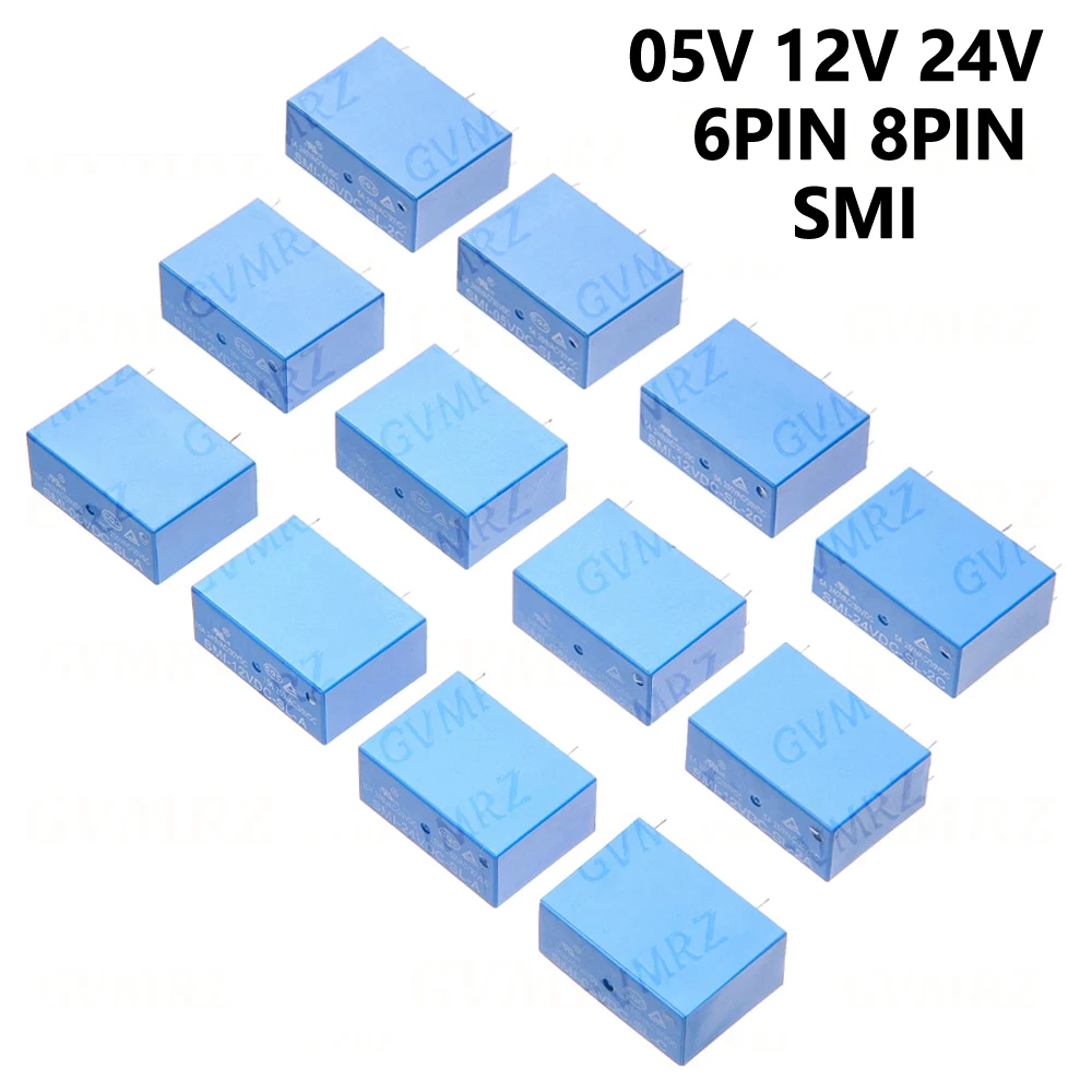 1PCS 12V 24V 6PIN 8PIN Power relays SMI-05VDC-SL-A SMI-24VDC-SL-C SMI-05VDC-SL-2A Relay 5V  4PIN 5PIN Time Relay SMI-05VDC