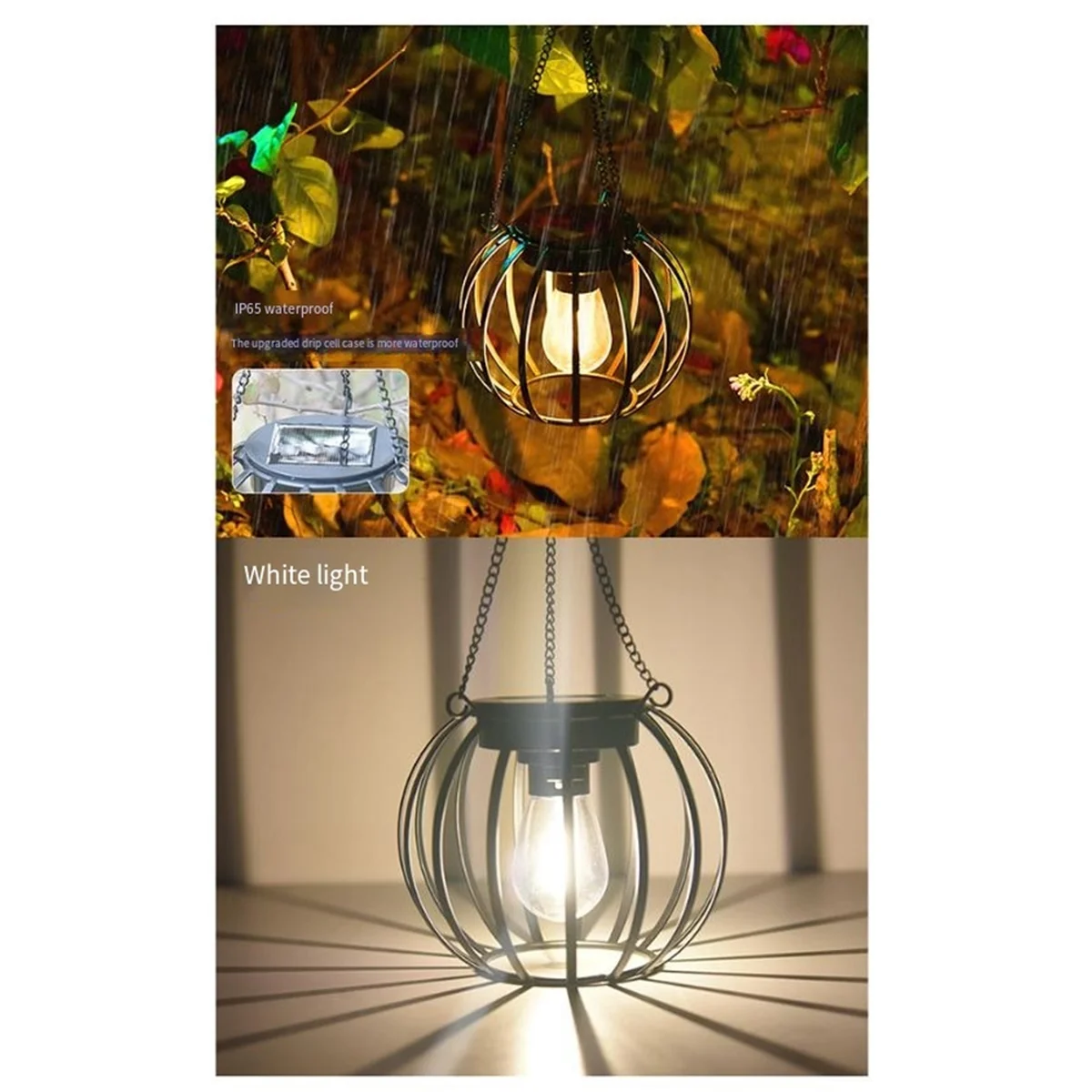 

Solar Lanterns Outdoor Lights, Metal Solar Lantern Lights, Brighter Hanging Solar Lights Outdoor Waterproof 2 PackHUG