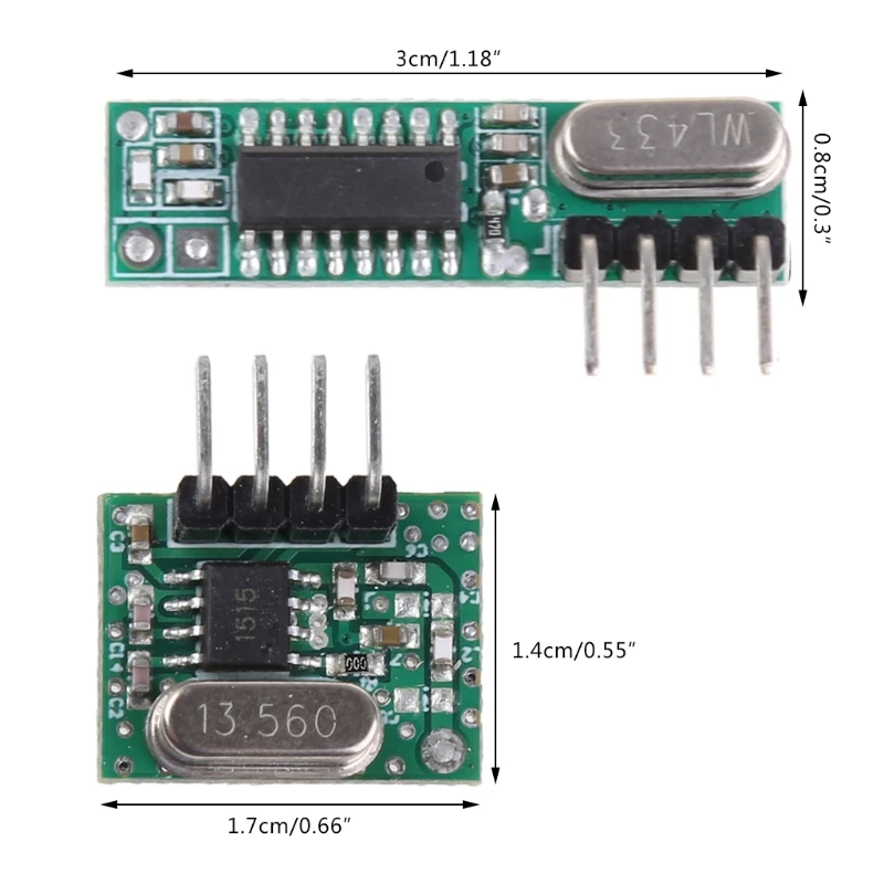 Modul Pemancar Penerima RF Superheterodyne 433 Mhz Untuk modul Nirkabel