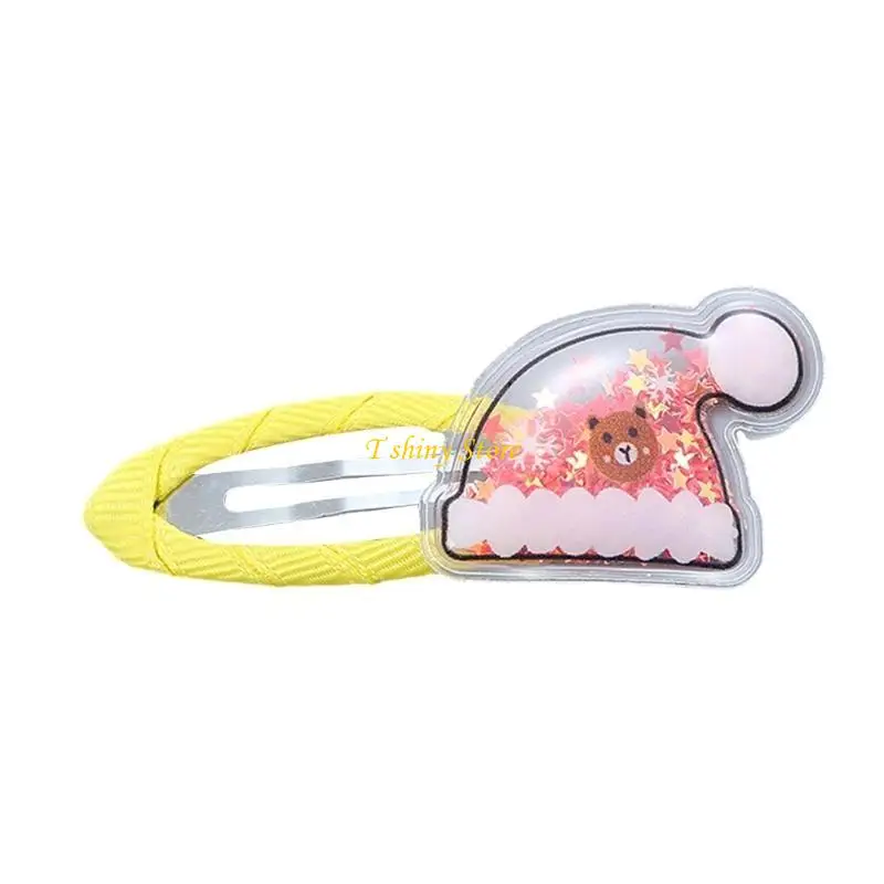N58F Christmas Pattern Hairpin Y2k Hair Clip Festival Hairpin for Girls Children