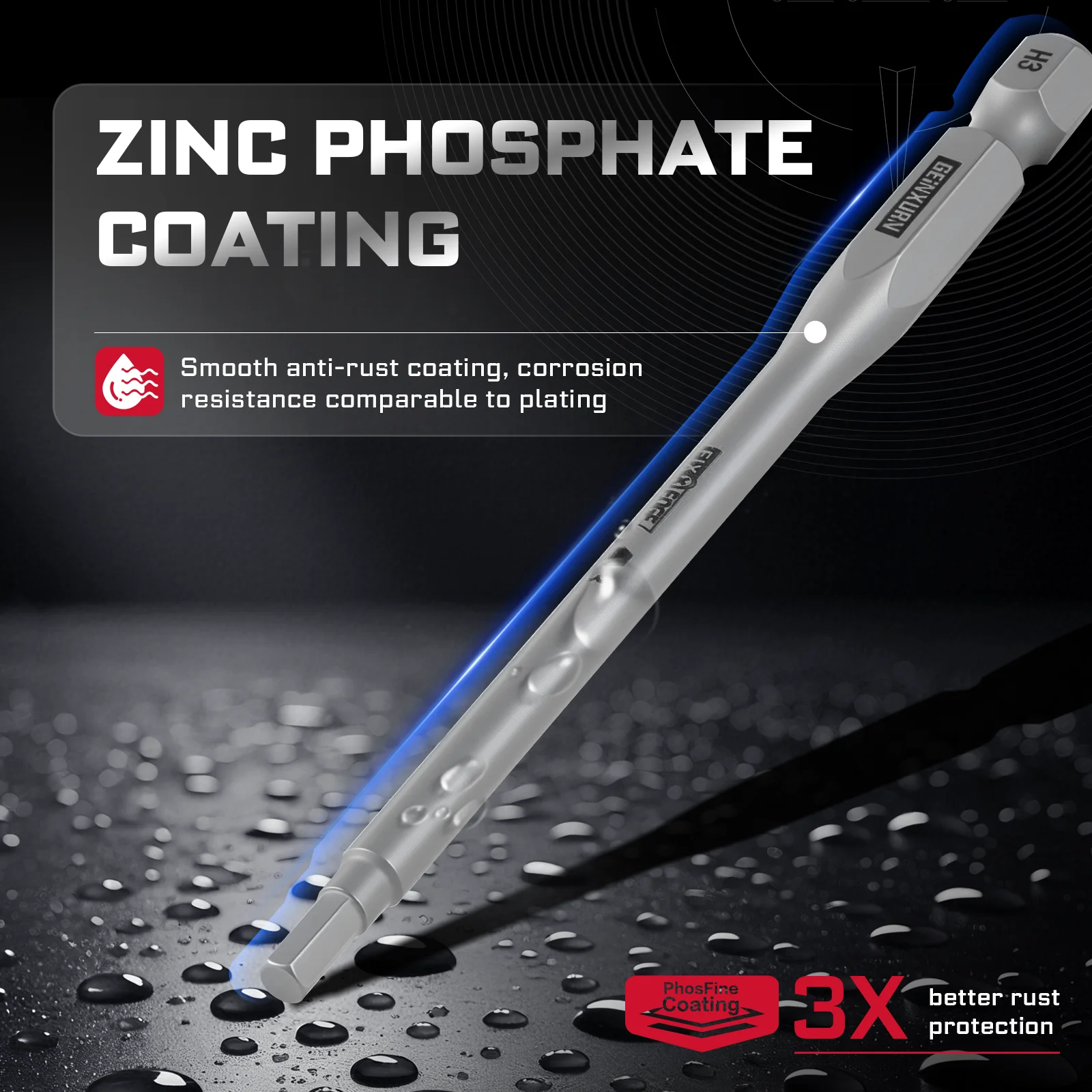 مجموعة لقم مفك براغي ثابتة مكونة من 53 قطعة من Geinxurn، أطراف لقم فولاذية S2 مغناطيسية سداسية مختلطة مع منظم تخزين لإصلاح المنزل #4