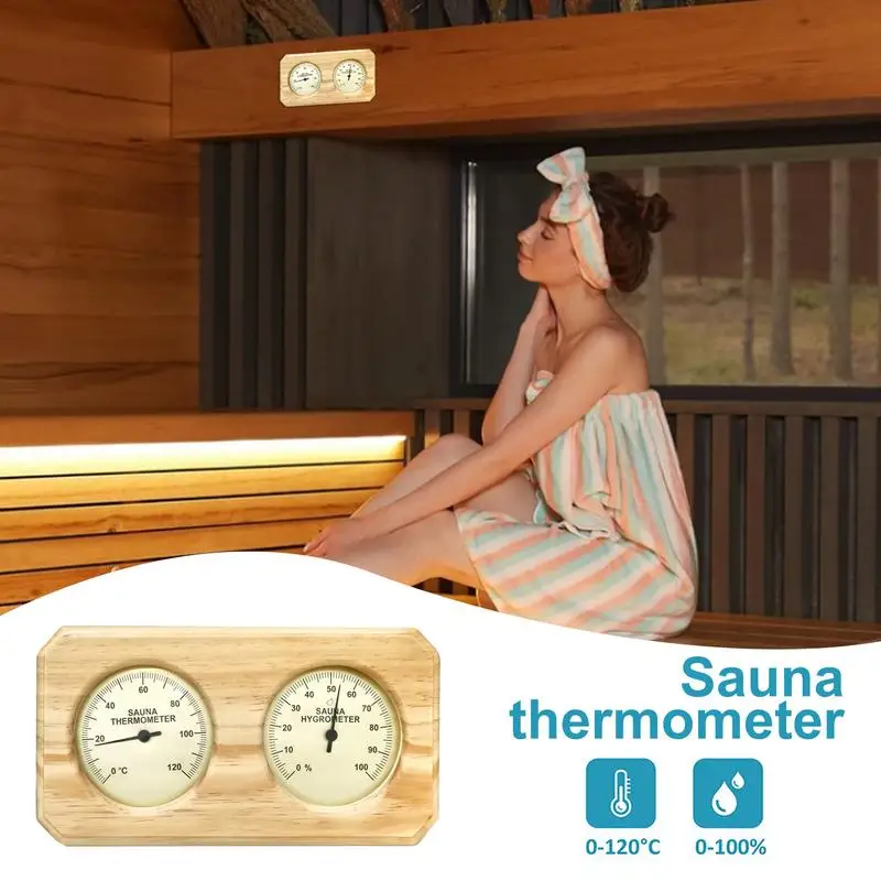 Sauna Temp And Humidity Gauge Sauna Hygrometer Household Thermometer Wall Hung Thermometer Hygrometer for Sauna Room