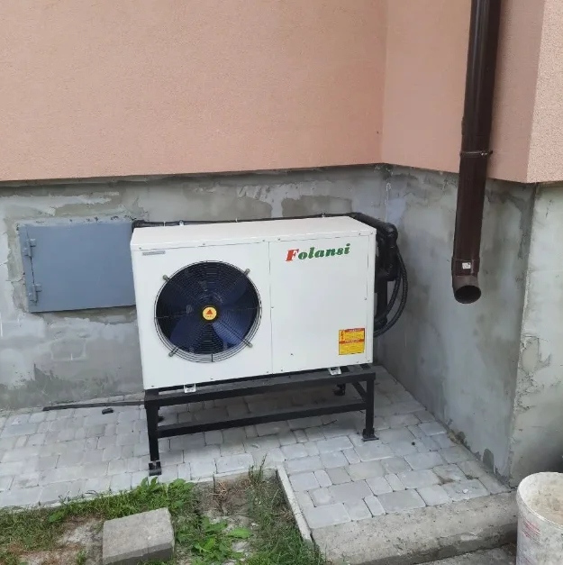 

Тепловой насос воздух-вода Folansi 5 кВт, управление через Wi-Fi и приложение, параллельное подключение RS485, нагрев и охлаждение воды, водонагреватель.