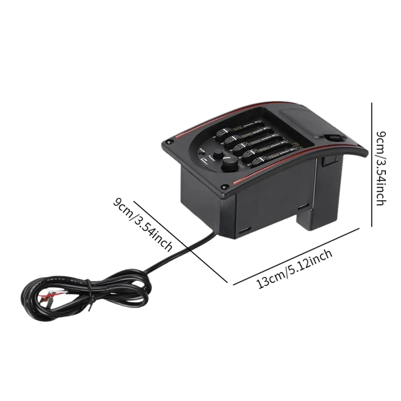 Piezo EQ Equalizer Pickup Preamp Digital Tuner System DIY Parts for Acoustic Guitar Resonance and Volume Control