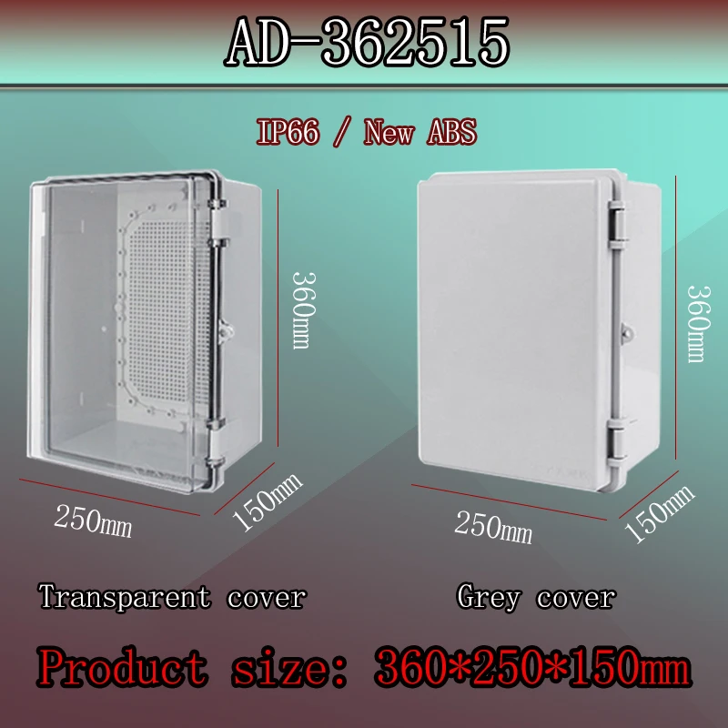 

Водонепроницаемая уличная коробка AD, размер 360*250*150 мм, уровень гидроизоляции IP66