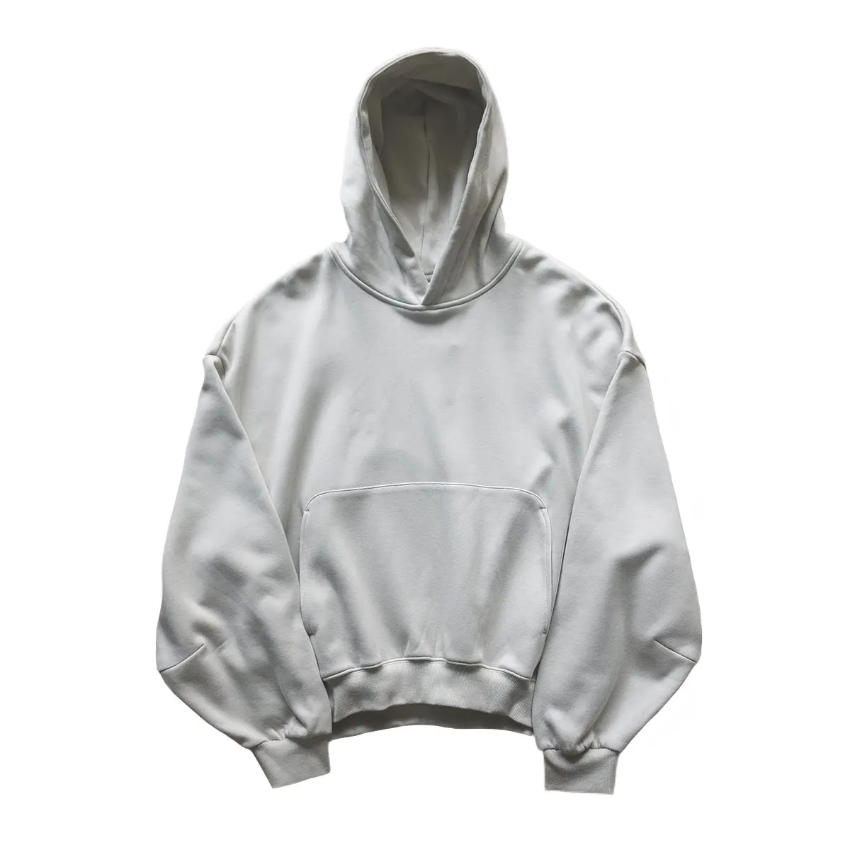 

American Retro Short Pullover Hoodie with Solid Color and Fleece Men's Sports Sweatshirts