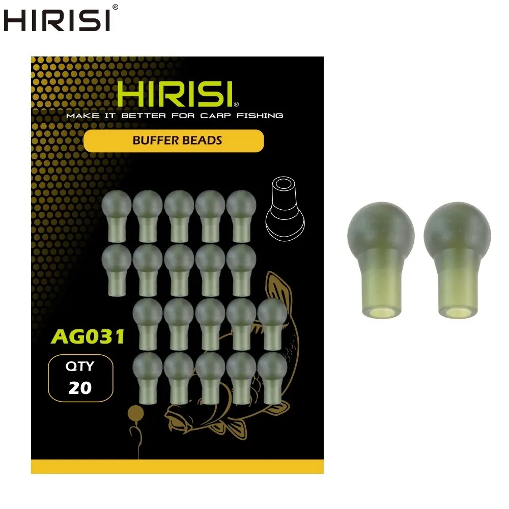 Hirisi 20pcs Carp Fishing Accessories Rubber Buffer Ball Fishing Terminal Tackle AG031