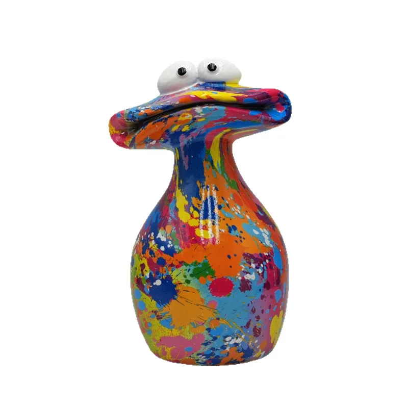 Creative and Fun Graffiti Frog Resin Statues, Home Decorations, Home Decoration Crafts, Ornaments