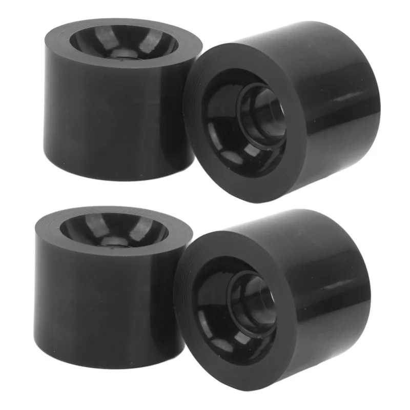 4 шт., сменные колеса для скейтборда из искусственной кожи, малошумные многофункциональные ролики для доски для серфинга, черные
