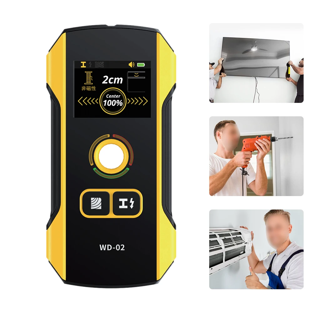 Efficient Stud Finder, Metal Detector Wall Scanner, Real Time Sensitivity Adjustment, Safe and Accurate Drilling