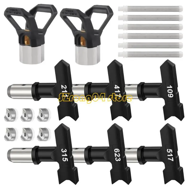 

H4GD 14Pcs Airless Paint Sprayer Tips Reversible Sprayer Tips for Airless Paint Sprayer