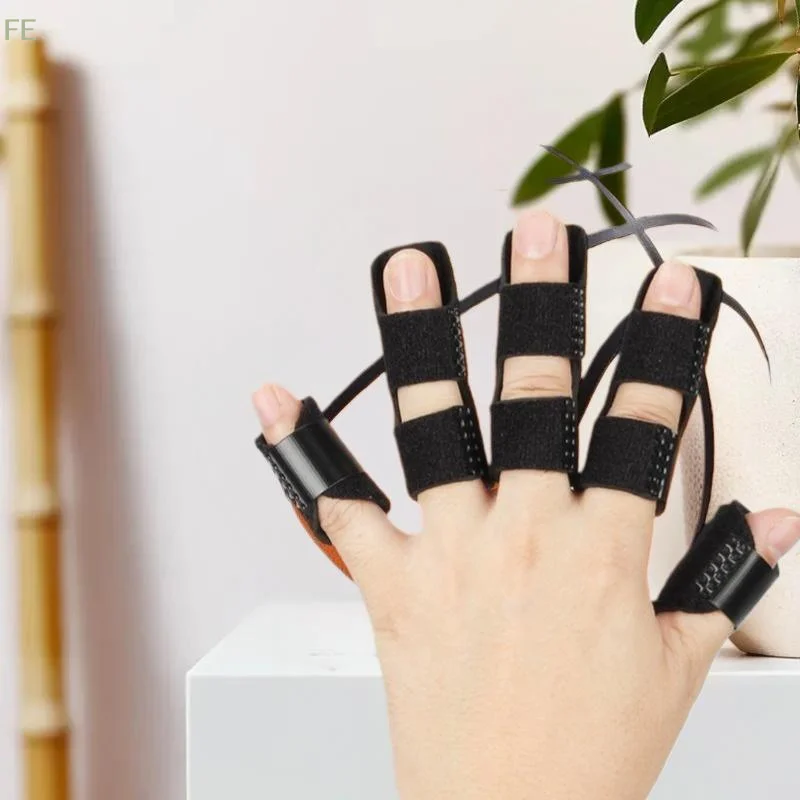 Finger Fixing Splint Straightening Brace Adjustable Strap With Aluminium Plate Support For Finger Corrector Knuckle Care Recover