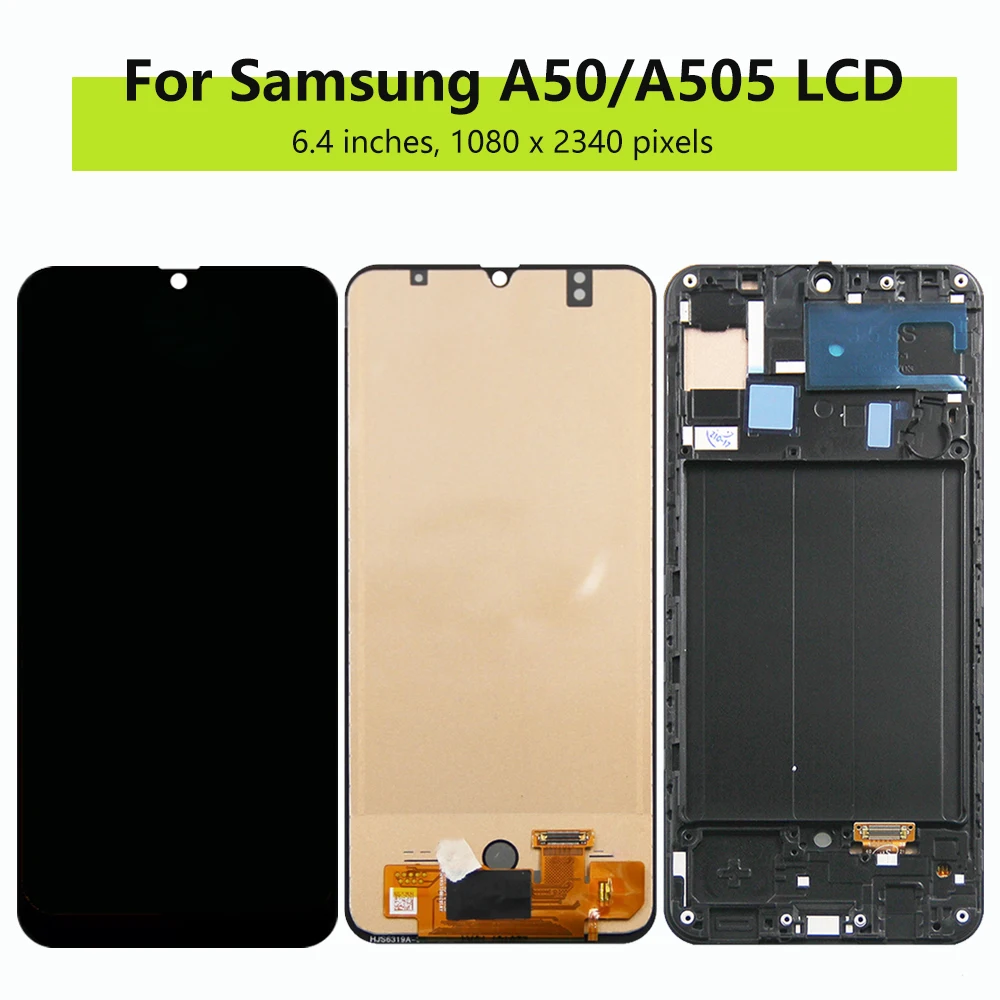 6.4\'\' Screen For Samsung A50 A505F LCD Display Touch Screen Digitizer Assembly For samsung A50 A505FN A505GN SM-A505G LCD