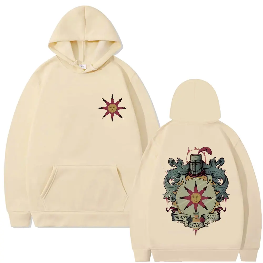 Spiel Dark Souls Kirche der Sonne Grafik Hoodie Männer Frauen Mode Gothic Rock Streetwear männer Casual Vintage Übergroße Hoodies – Detail 5