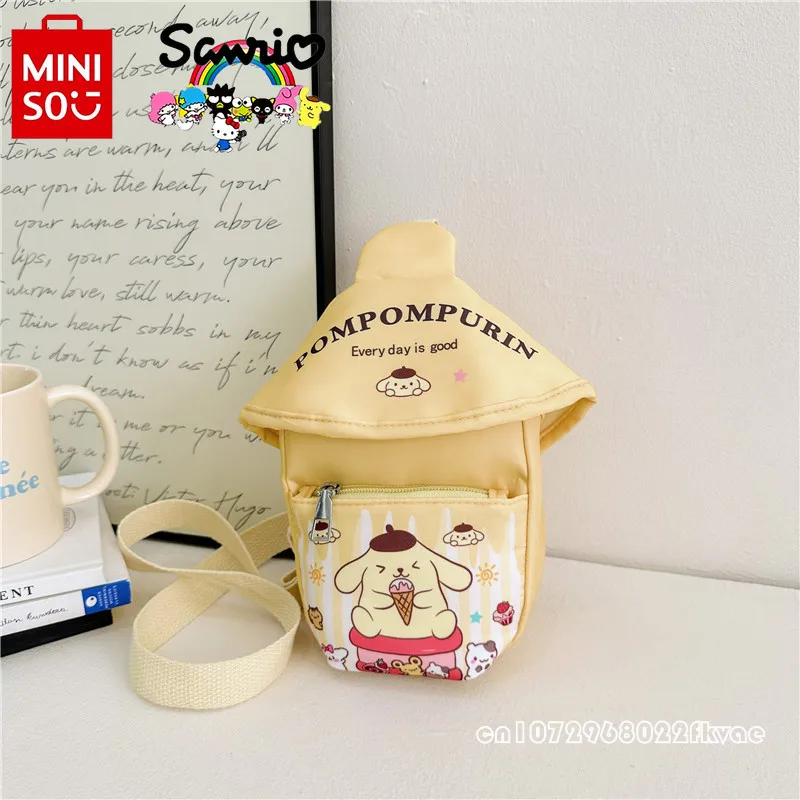 MINISO New Children's Waist Bag Fashionable and High Quality Women's Crossbody Bag Cartoon Versatile Portable Sports Storage Bag