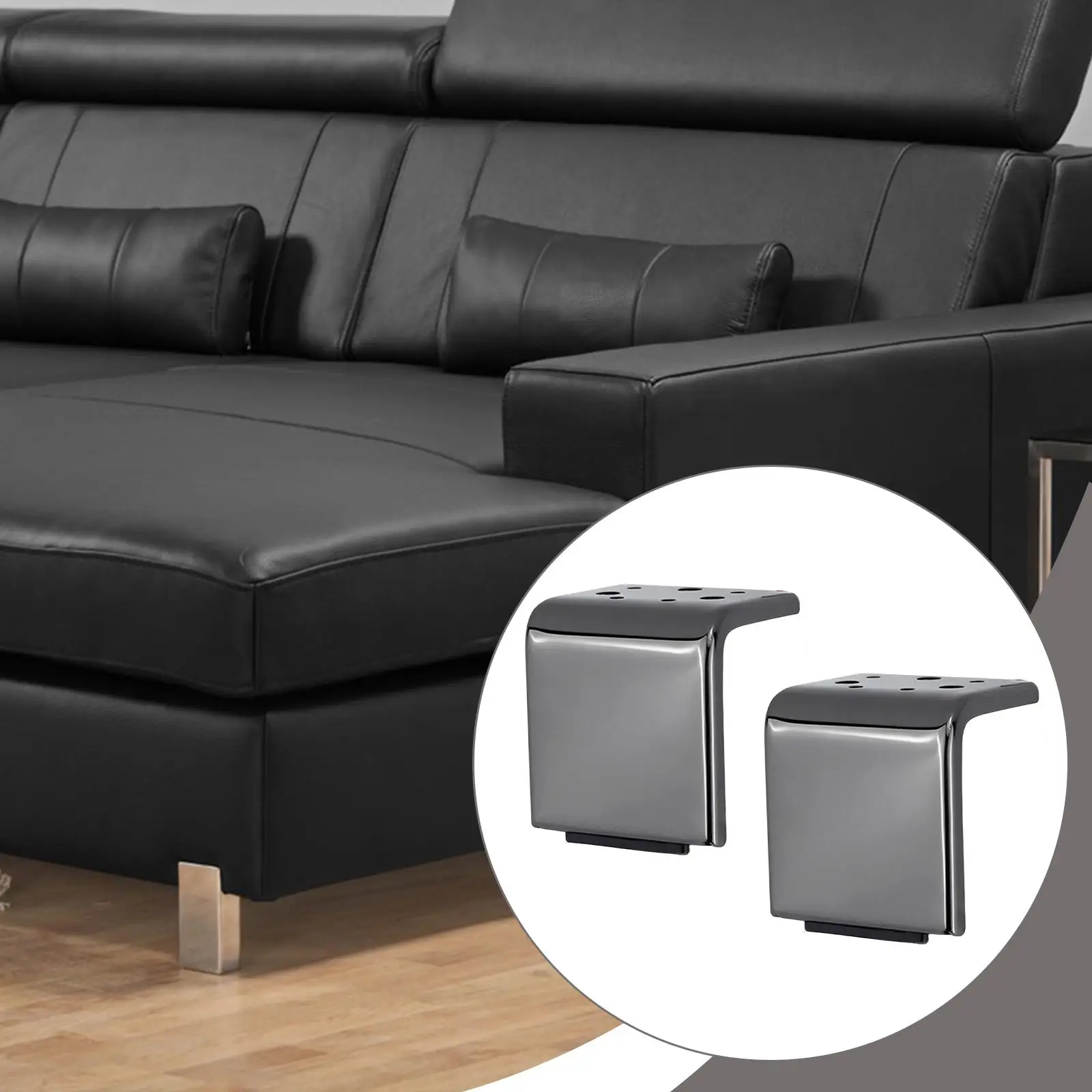 2 個の金属製家具の脚キャビネット脚多機能ベンチキャビネットコーヒーテーブル椅子簡単なインストール頑丈なソファ脚