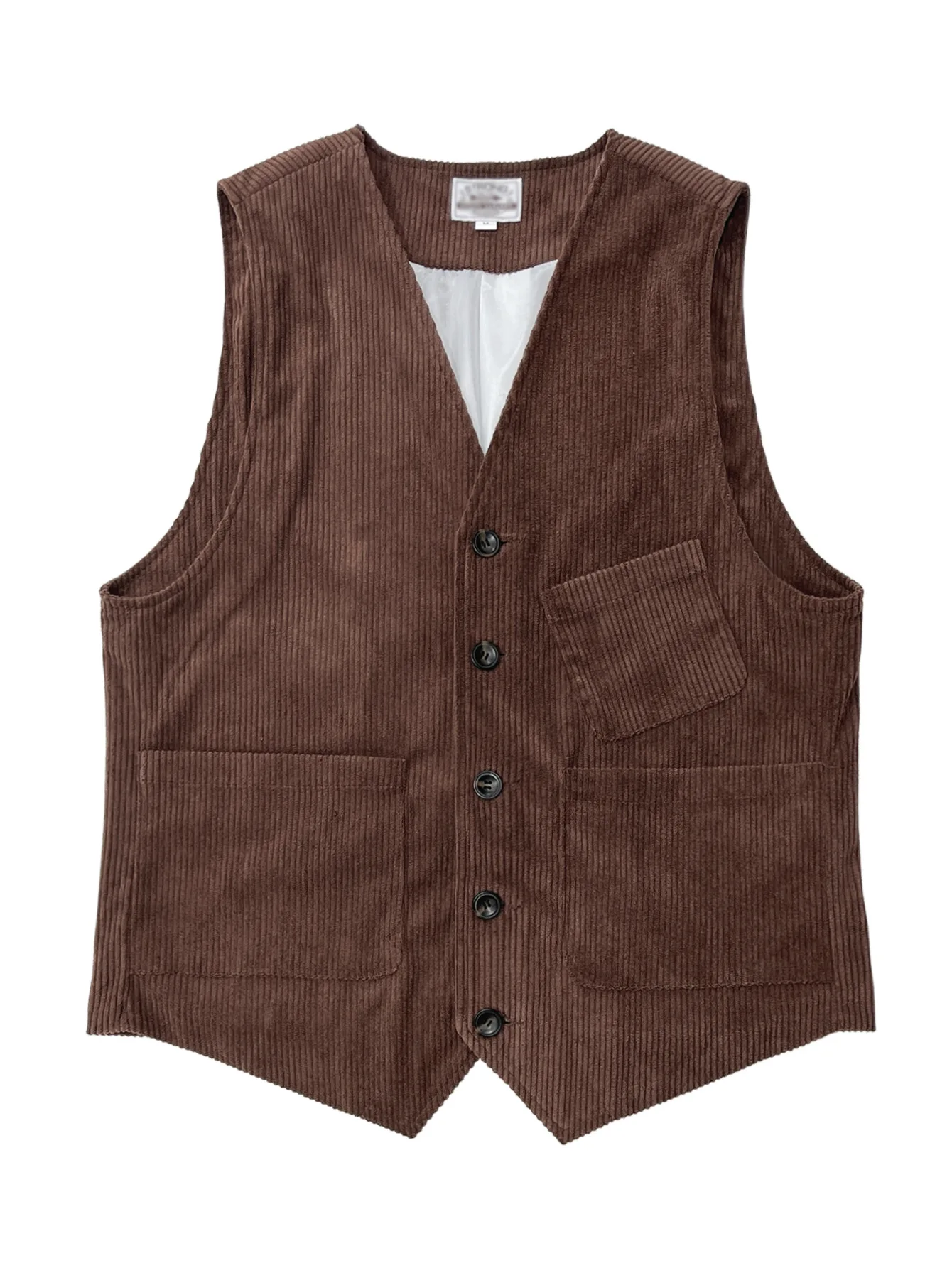 

Customizable Logo In Stock Men's Vests Retro Corduroy Vests British-style Business Casual Tops And American Waistcoats