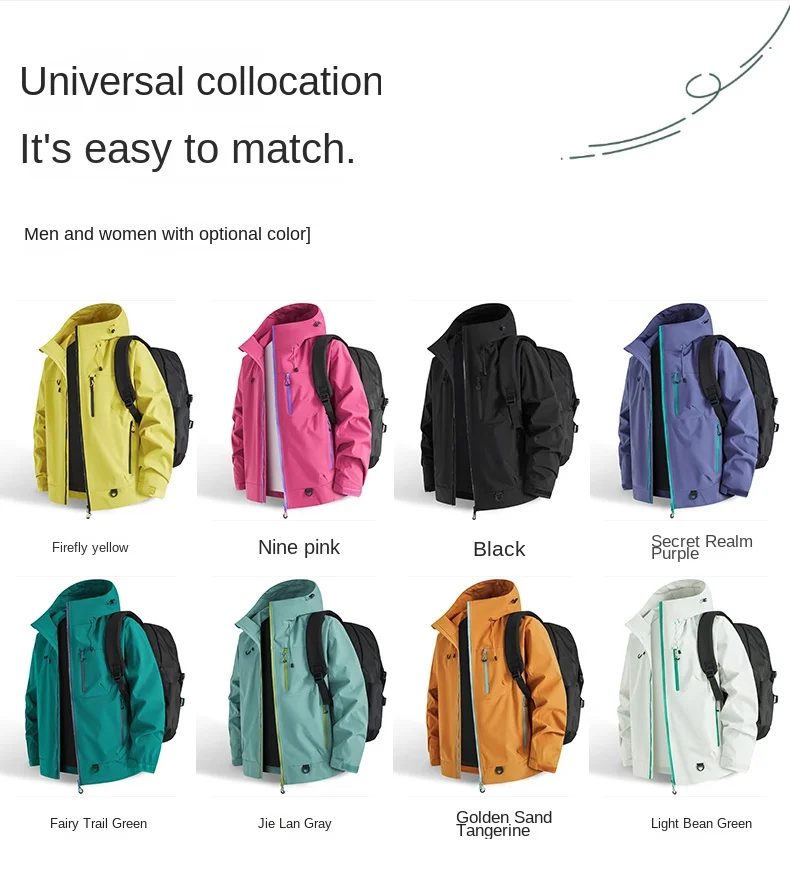 Unisex Hiking Jacket Waterproof Autumn Windbreaker Ourdoor Hooded Coats Women New Jacket Men Fishing Camping Climbing Coats