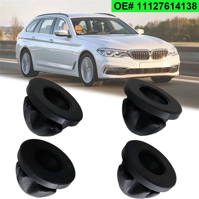 F-T 20PCS Car Hood Bumper Buffers 11127614138 For BMW 1 2 3 4 5 6 7 Series Engine Cover Rubber Mount Grommet Bush Bump Stop