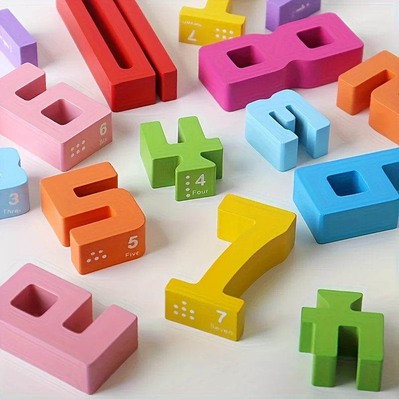 3D Digital Building Blocks Toys,Numbers 1-10,Children Educational Development Recognition Toy Early Education Toys Montessories