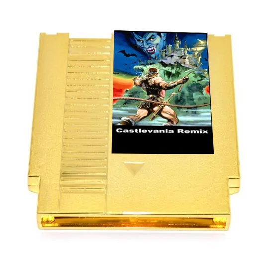 CASTLEVANIA REMIX (Collection of Gold-plated Versions) 42 in 1 Game Cartridge for NES Console