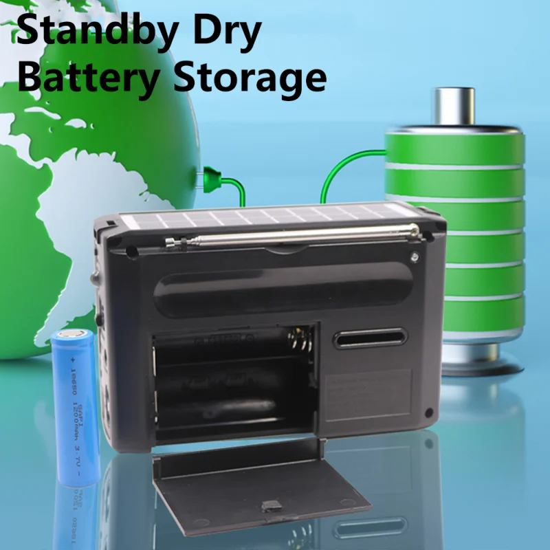 Портативное солнечное радио, аварийное FM AM SW радио с питанием от аккумулятора, Bluetooth-совместимое радио с аварийным фонариком 5,0 для кемпинга на открытом воздухе