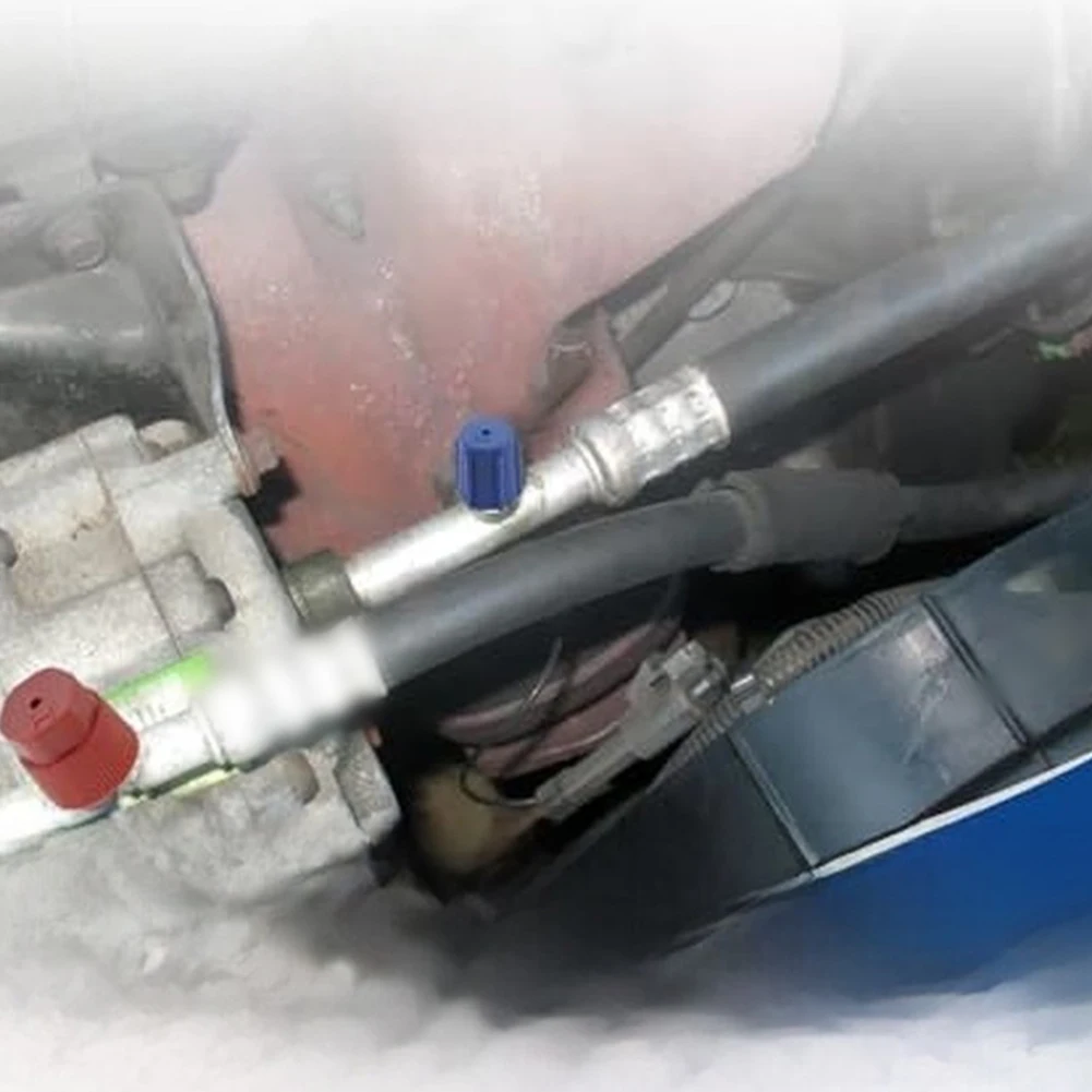  Car AC Valve Core Kit With  Rubbber O-Ring Seal Gasket Washer Compatible With Vehicles With R12 To R134a Systems