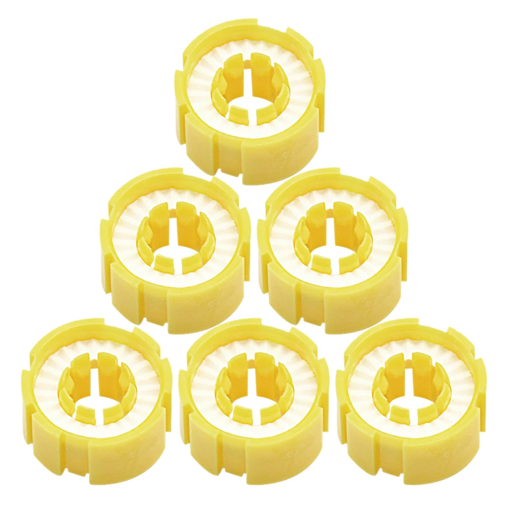 

6 Pcs Life Jacket Accessories Auto Inflatable Lifebuoy Hair Piece Yellow Plastic