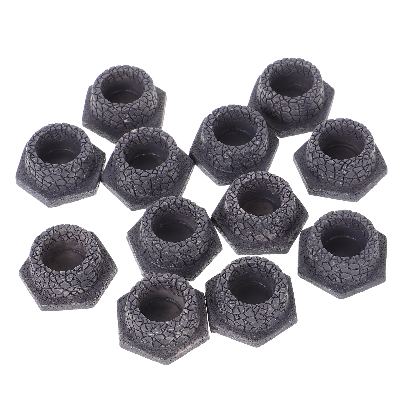 12pcs Miniature Water Resin Decorative Micro Garden Ornament Sand Table Accessories Desktop Decoration Mini Well Scene Water