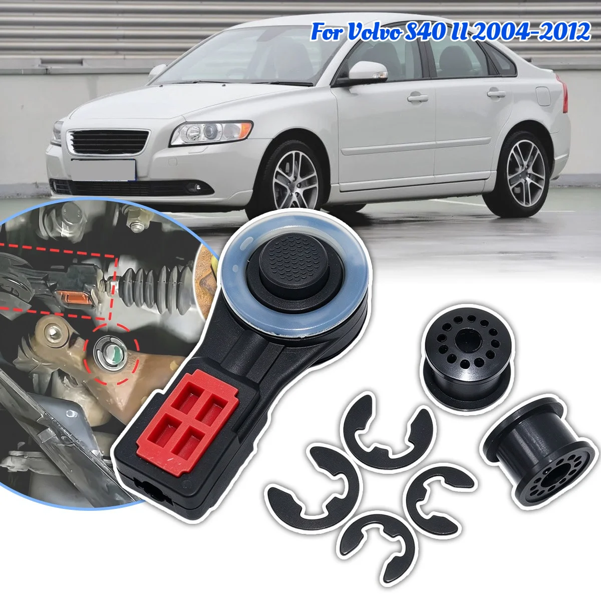 5 Speed Linkage Gear Cable Collet Connector & 2 Gear Shift Cable Bushing & 4 Secure E-clips Repair For Volvo S40 II 2004-2012