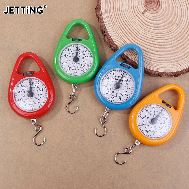 Mini Pointers Digital Hanging Hook Spring Scale Portable Travel Luggage Weighing Scale Fishing Scale 5kg Capacity Food Scale