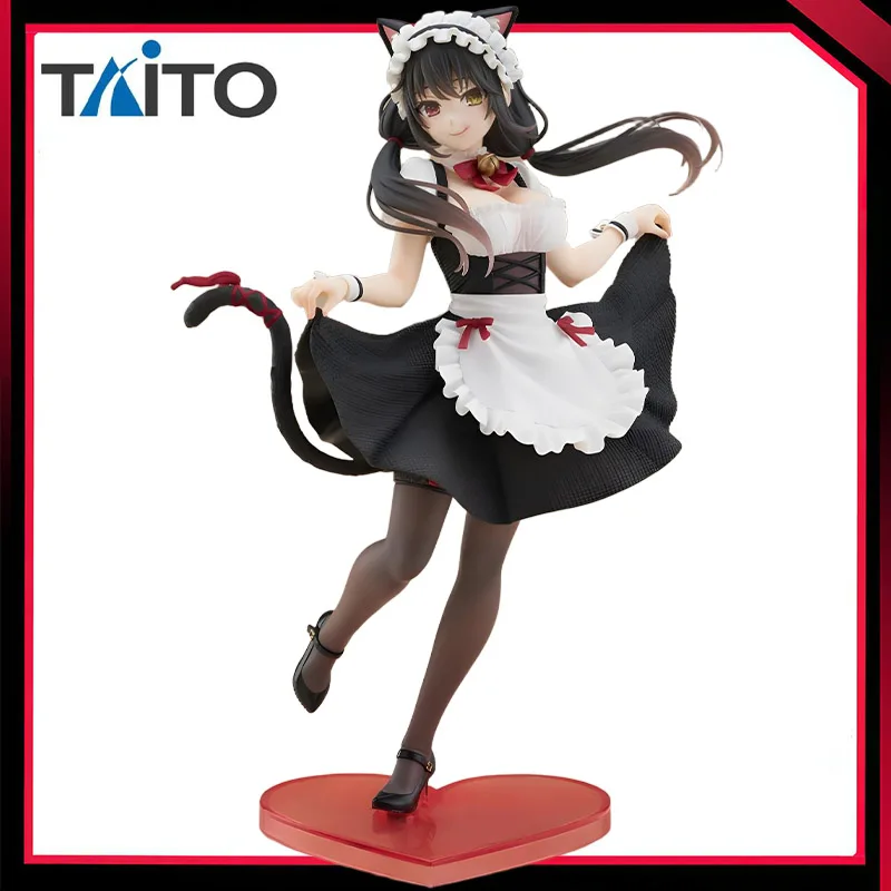 

IN Stock Original TAiTO Coreful DATE A LIVE V Tokisaki Kurumi ( Nekomimi Maid Ver. ) 18Cm Action Figure Model Collectible Toys