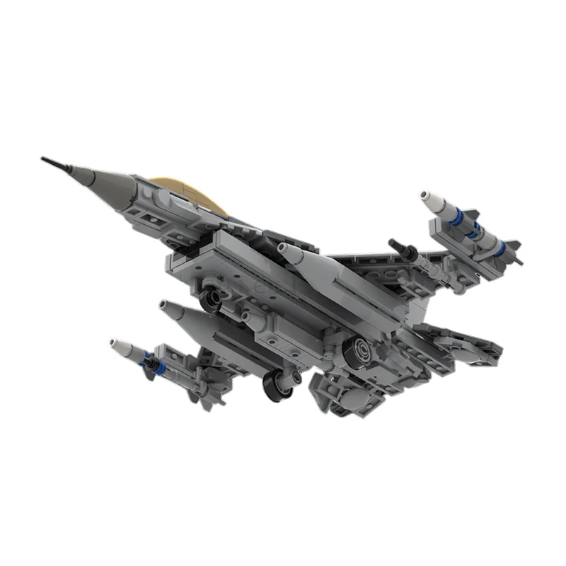 ชุดตัวต่อแบบโมดูลาร์ 431 ชิ้น รุ่นปรับแต่งได้ตามต้องการ General Dynamics Fighter MOC ของเล่นเด็ก DIY ของขวัญวันเกิด