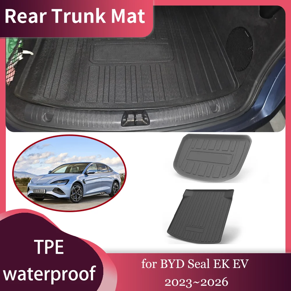 

Car Trunk Mat for BYD Seal EK EV DMI 2023~2026 2024 2025 TPE Waterproof inside Liner Trunk Seat back Storage Pad Tray Accessorie