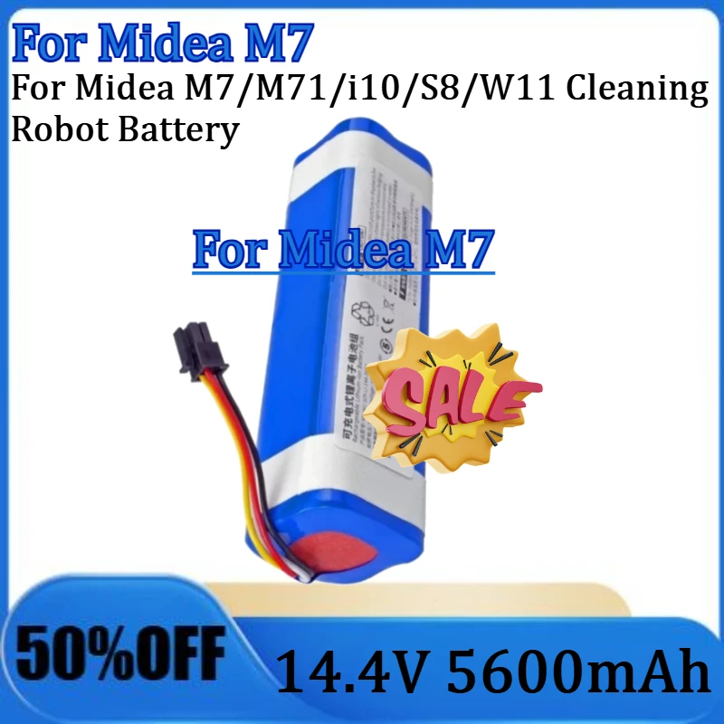 

For Midea M7/M71/i10/S8/W11 Cleaning Robot Battery New 14.4V 5600mAh High Quality Battery