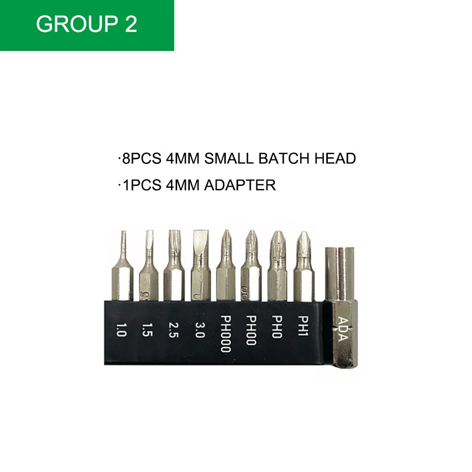 4mm Adapter 5~9-teiliges Präzisions-Bit-Set mit Schlitz- und Kreuzschlitz-Spitzen aus CR-V Stahl für Schraubendreher, Reparatur von Mobiltelefonen, Kameras und Computern, Bits PH000-1 SL1-3 – Detail 10