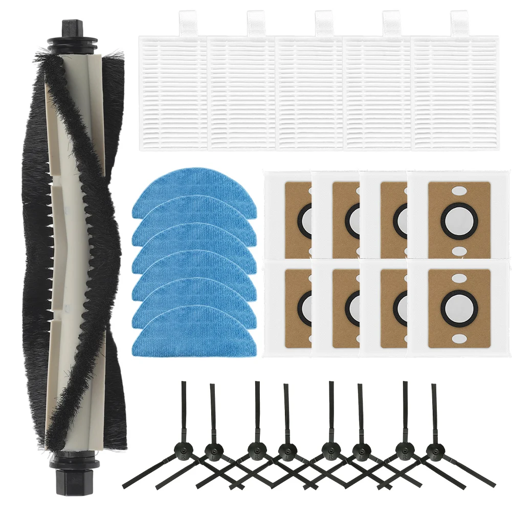 For ILIFE A30 for Pro Compatible Replacement Accessory Kit Main Brush Side Brush Filter Dust Bag Mop Cloth for Home Use