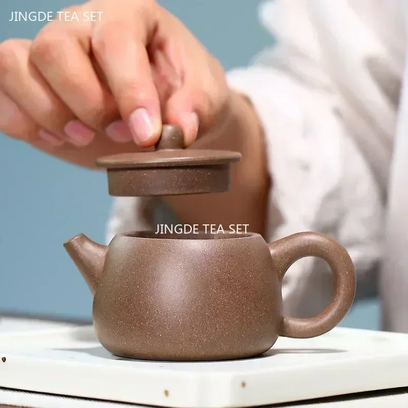 100ml Chinese Yixing Purple Clay Teapots Ball Shaped Infuser Tea Pot Beauty Kettle Raw Ore Handmade Zisha Tea Set Customized