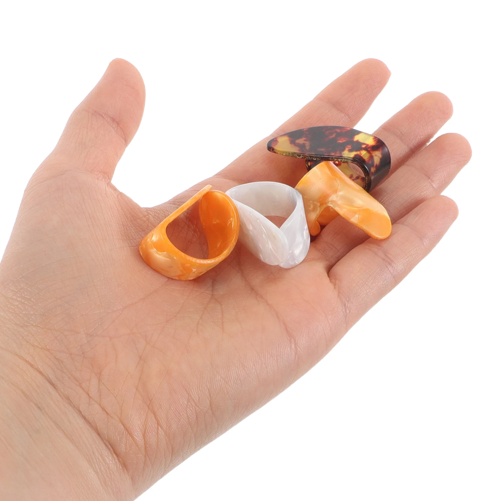 

10Pcs Guitar Thumb Finger Picks Fingerstyle Protectors Durable Celluloid Flat Thumb Guard for Acoustic Electric Bass Mandolin