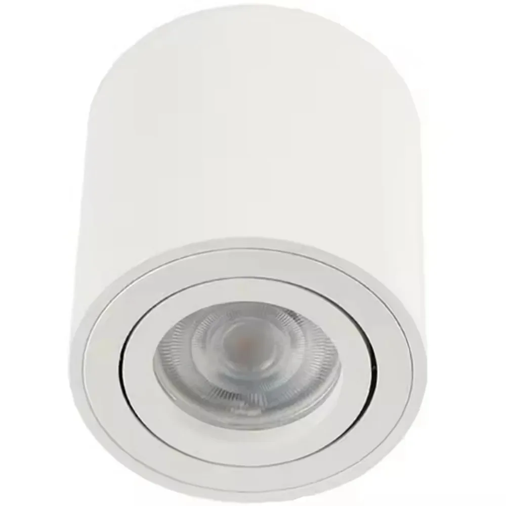 LED embutido teto Spot Light Frame, Round Downlight Fixture, GU10, branco, preto, teto e gabinete