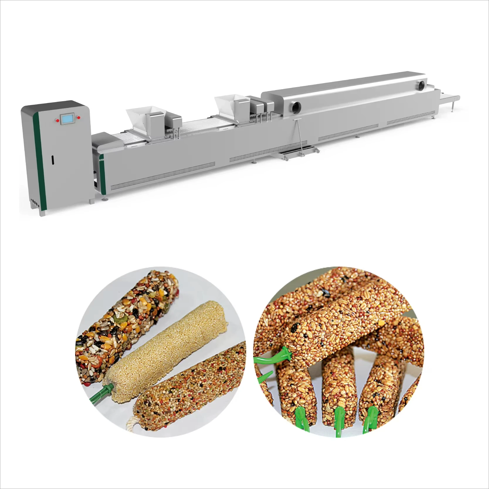 High Quality Automatic Bird Seeds Bar Processing Line with Engine High Production 3000pcs/h Capacity
