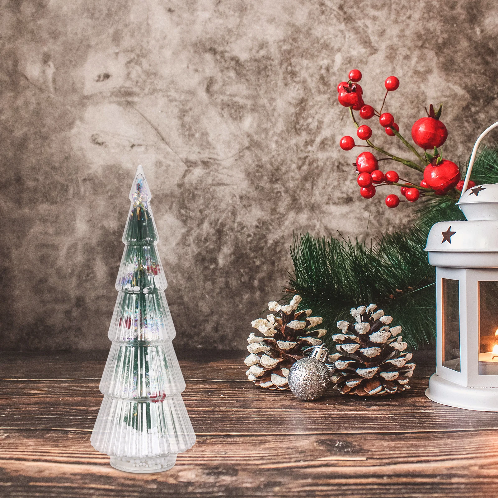 

Glowing Christmas Tree Mini Tabletop Led Lighted Tree For Mantle Shelf Centerpiece Xmas Party Home Holiday Decoration