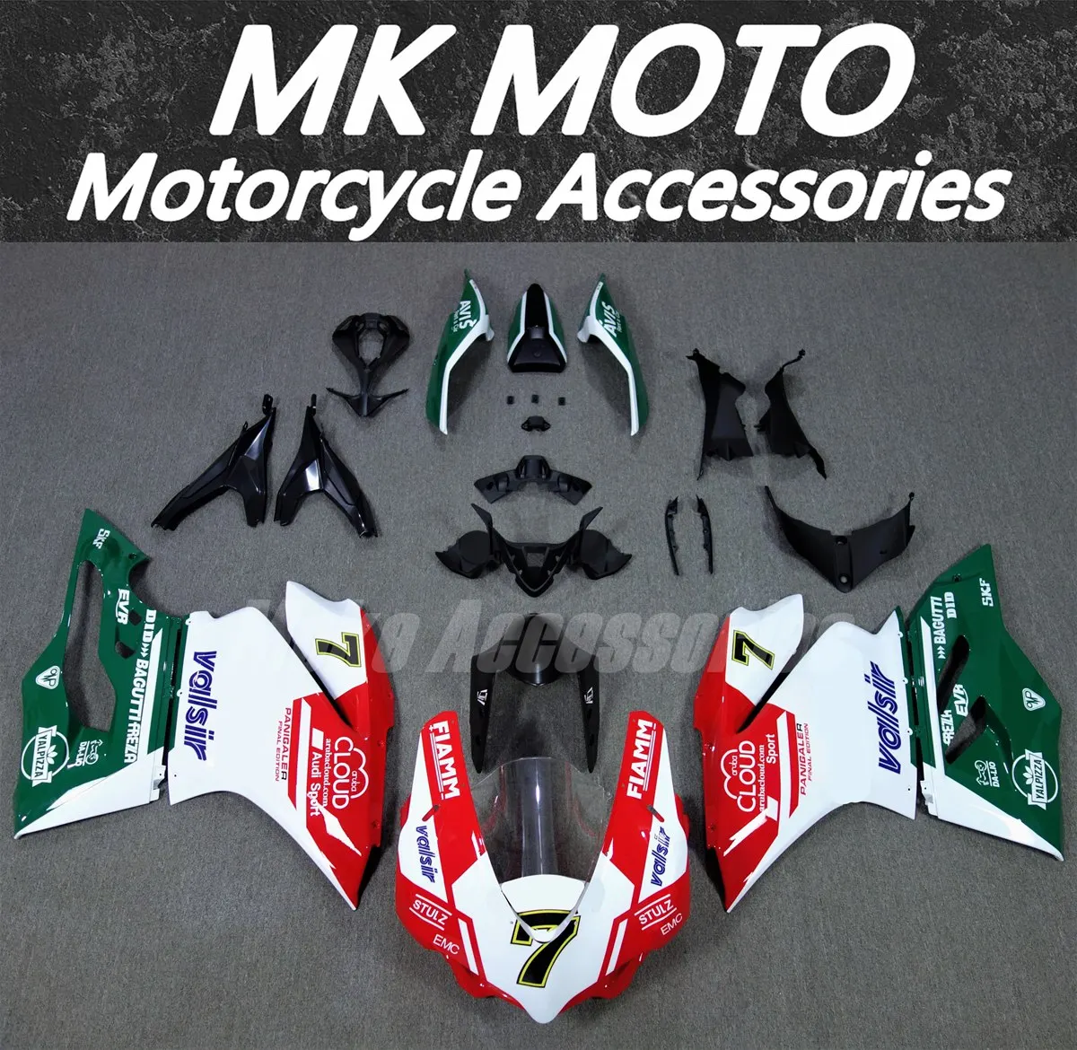 

Moke moto Fairings Kit Fit For 959 1299 Panigale 2015 2016 2017 2018 Bodywork Set 15 16 17 18 Injection Red White Green New