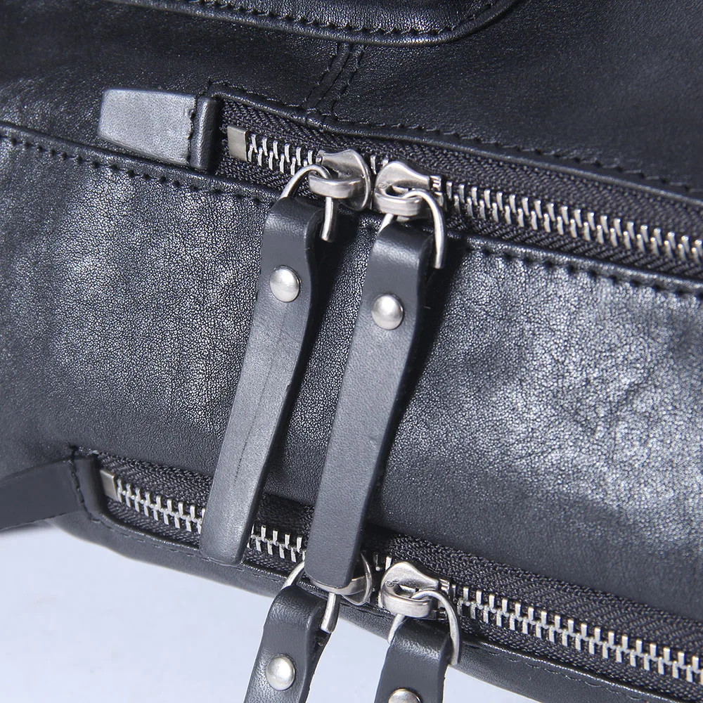 S.WORKER Lässiger Rucksack aus echtem Leder für Herren, 15-Zoll-Laptop-Rucksack aus Rindsleder, handgefertigt, modischer Preppy-Stil, Schultasche, Tagesrucksack – Detail 16